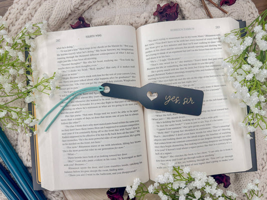 Yes Sir - Matte Black/Gold Paddle Bookmark