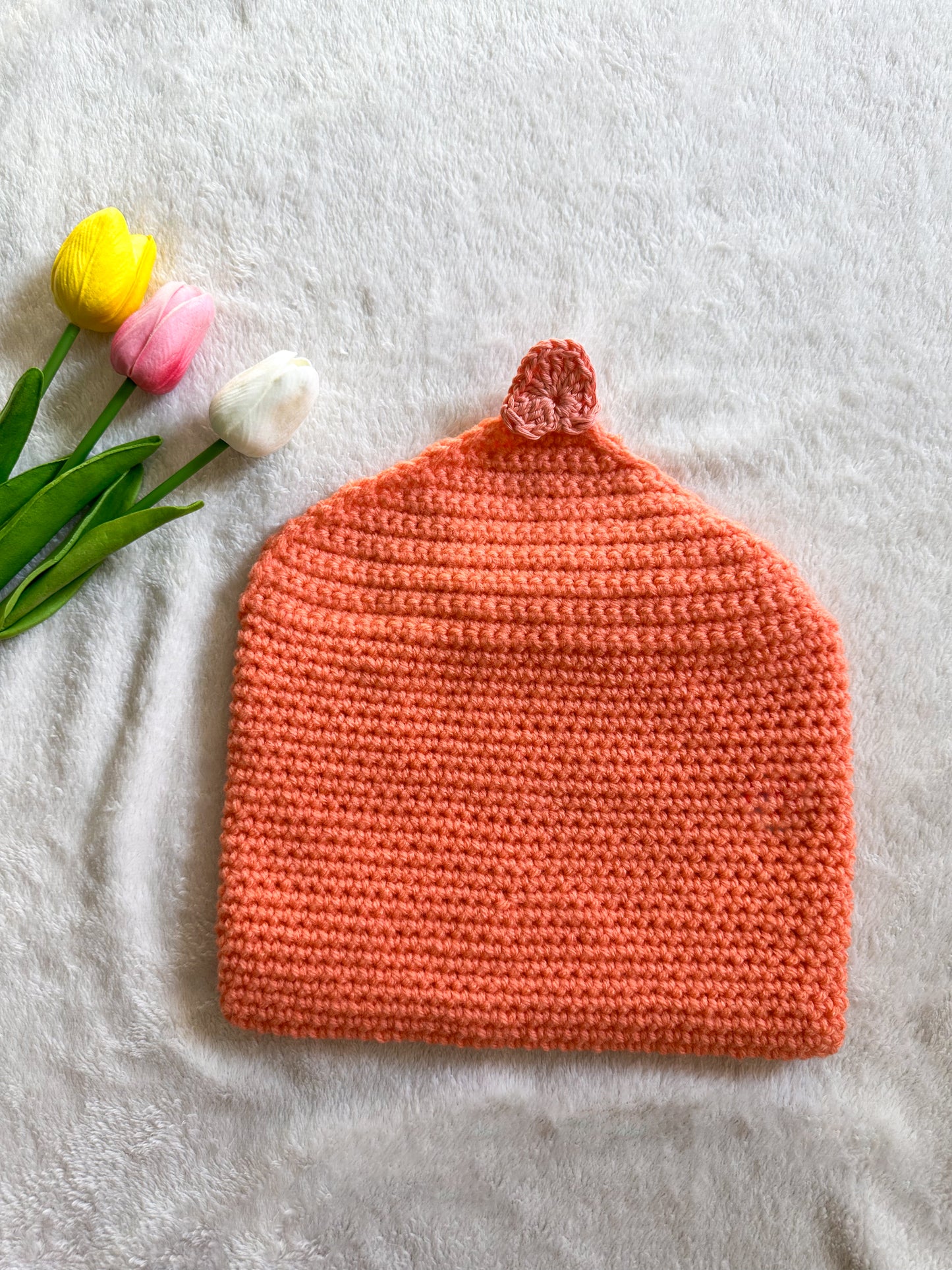 Handmade Crochet Love Letter Book Sleeve Envelope in Orange