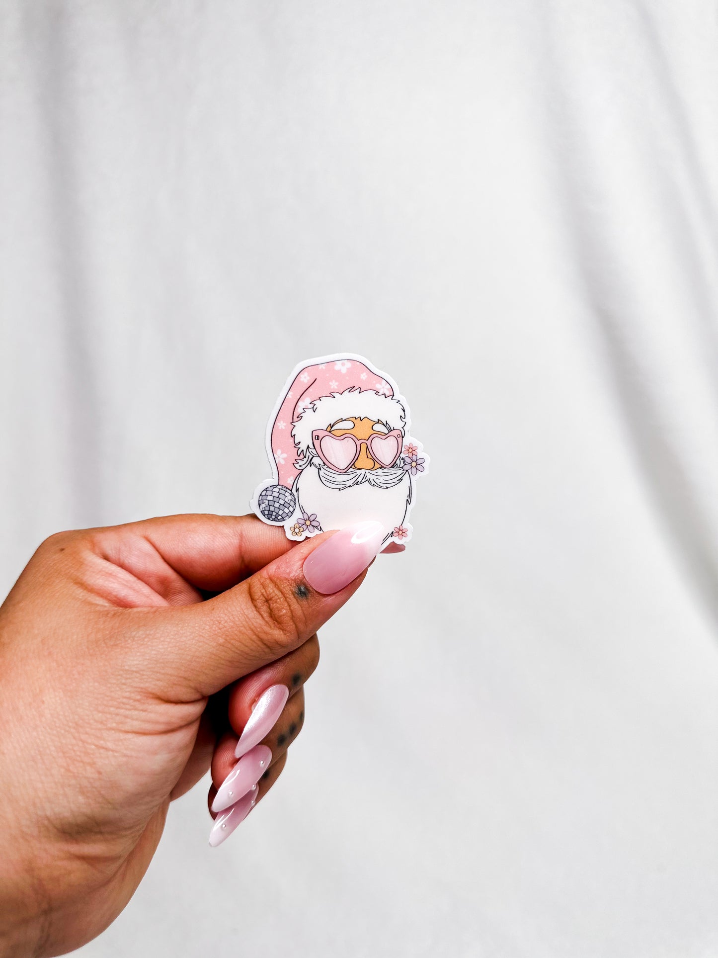 Groovy Santa Claus Holiday Christmas Die Cut Sticker