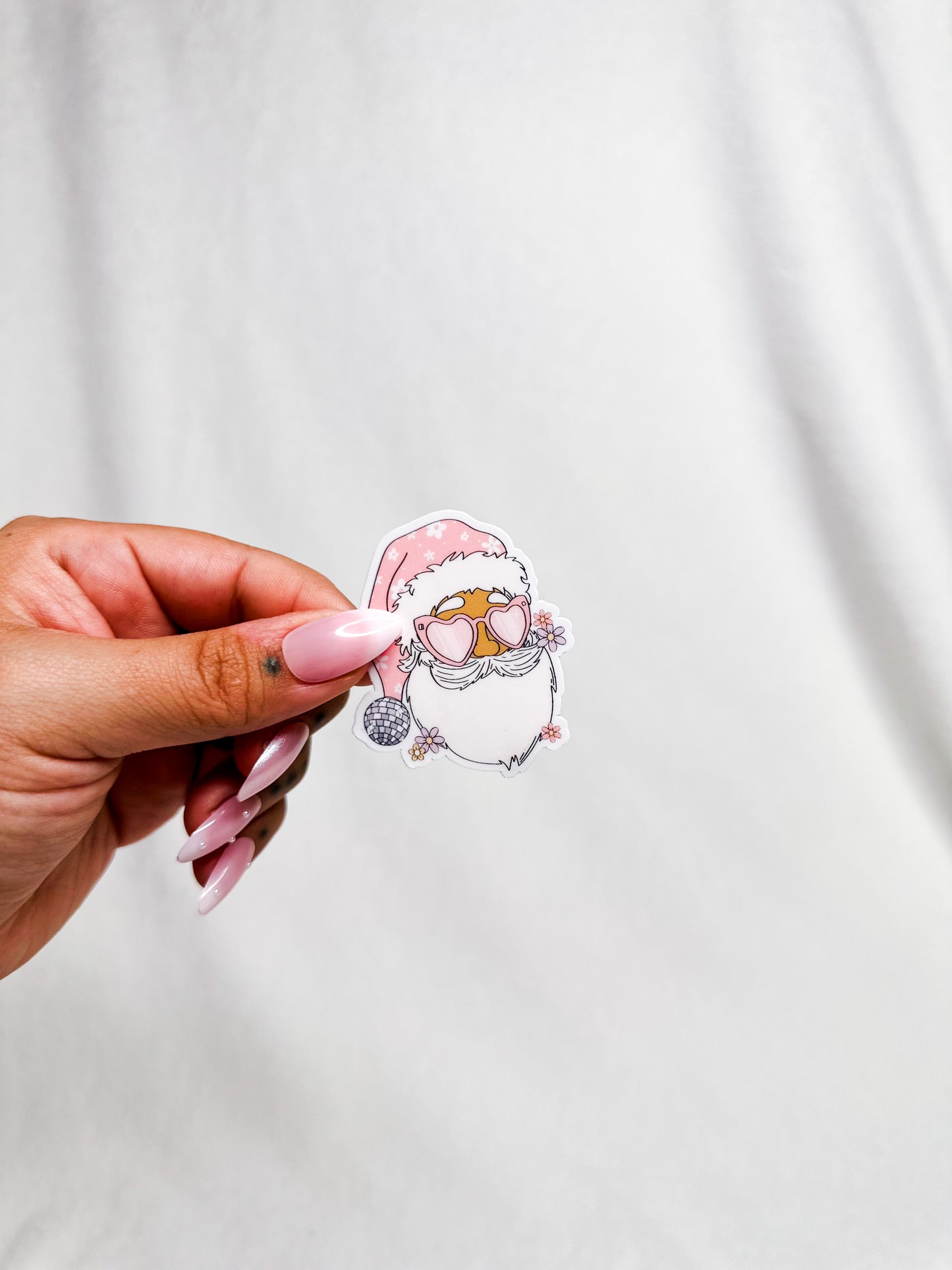 Groovy Santa Claus Holiday Christmas Die Cut Sticker