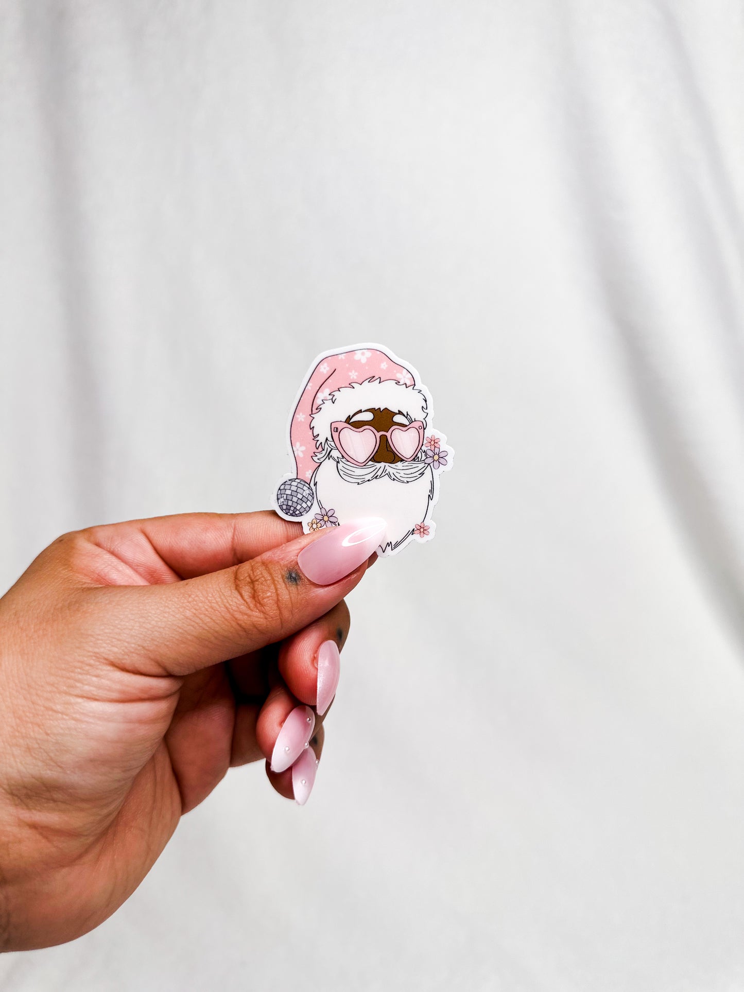 Groovy Santa Claus Holiday Christmas Die Cut Sticker