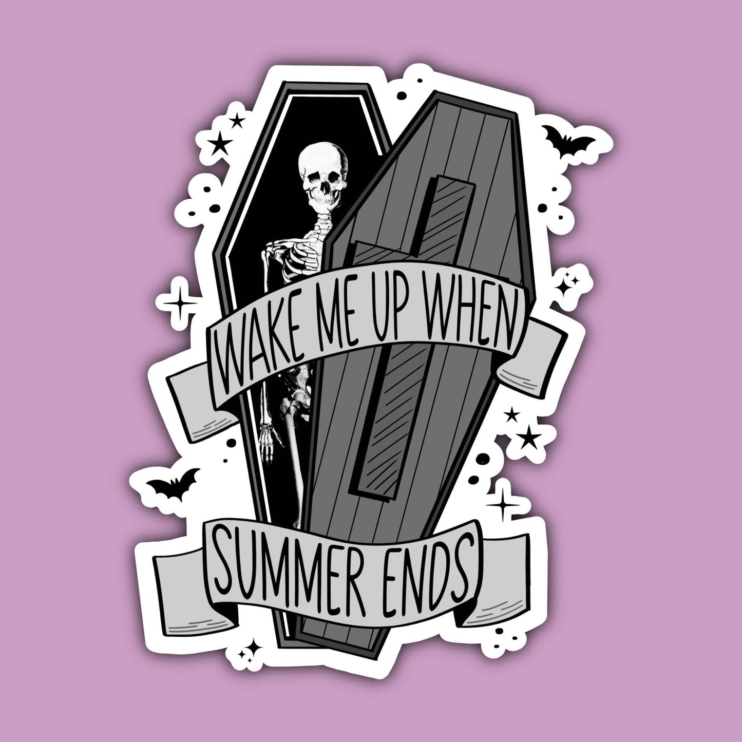 Wake Me Up When Summer Ends Sticker, Fall Sticker