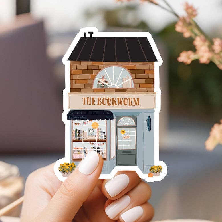 The Bookworm Store Sticker