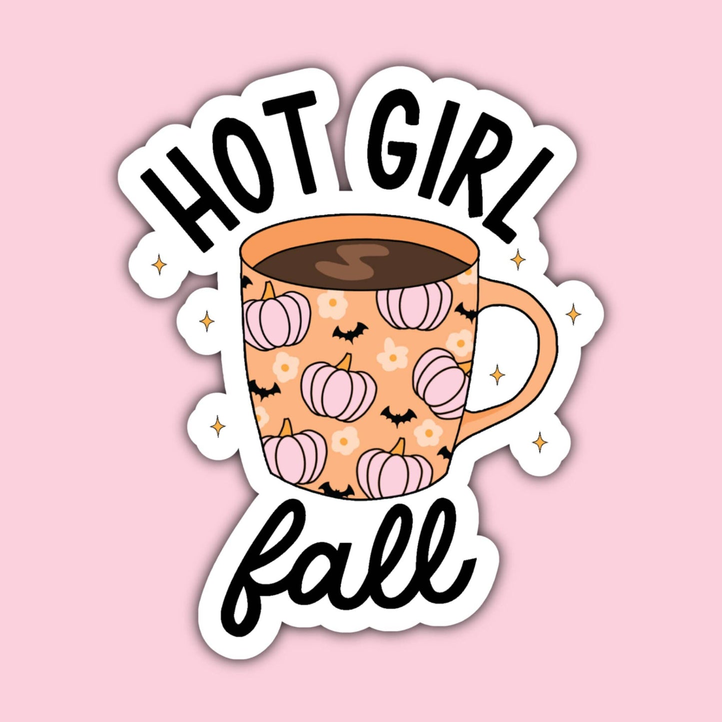 Hot Girl Fall Sticker