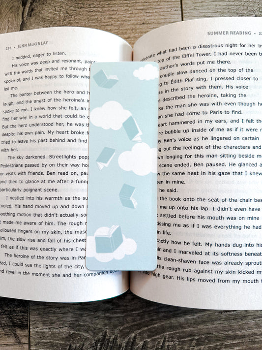 Books in the Clouds Blue Bookmark