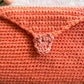 Handmade Crochet Love Letter Book Sleeve Envelope in Orange