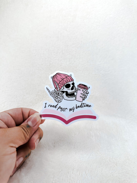 I Read Past My Bedtime Die-Cut Bookish Sticker