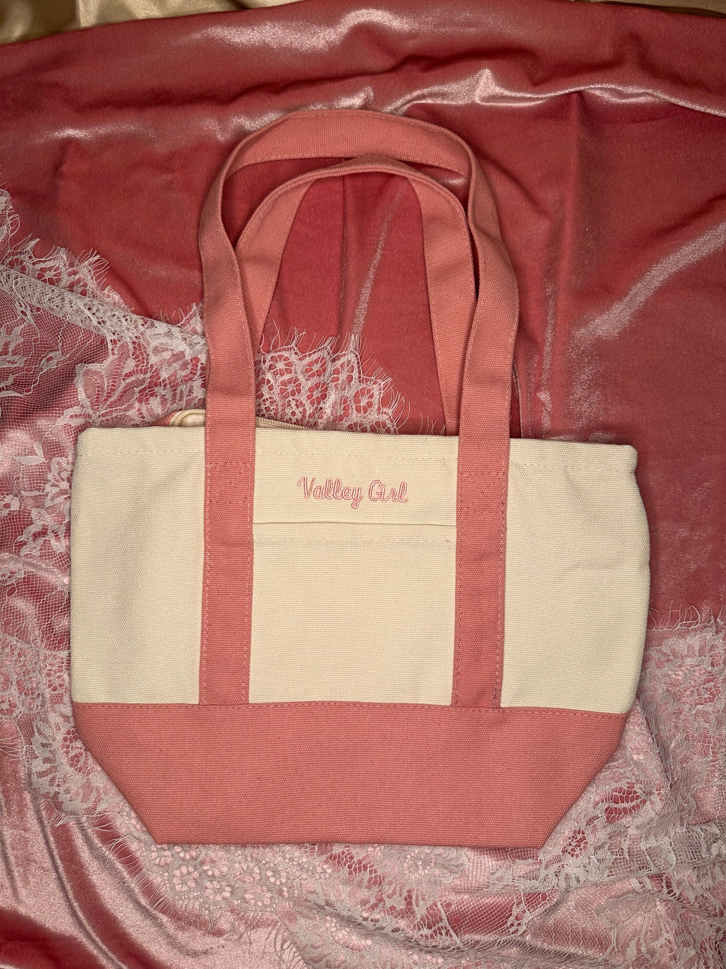 "Valley Girl" Mini Zipper Tote Bag